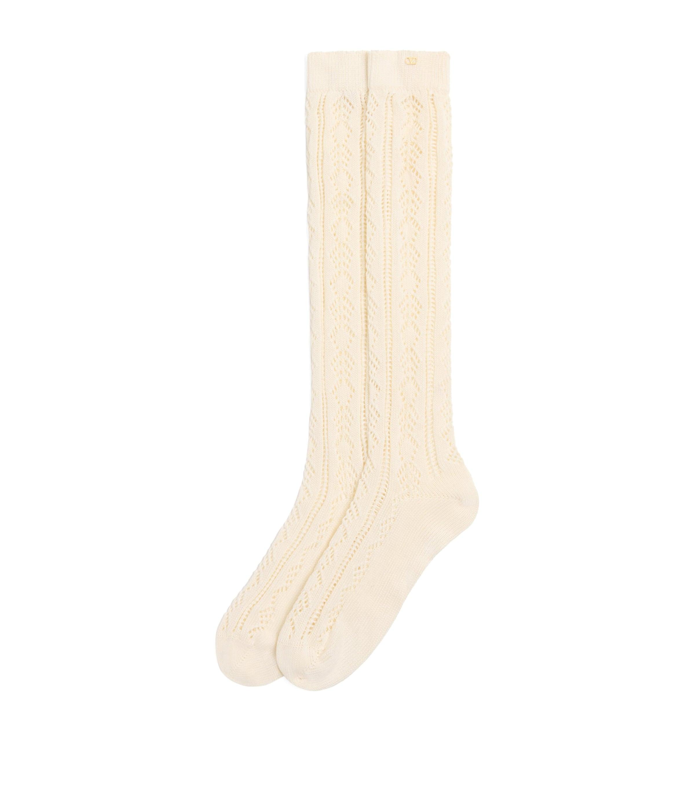 Valentino Pointelle-Knit Socks by VALENTINO