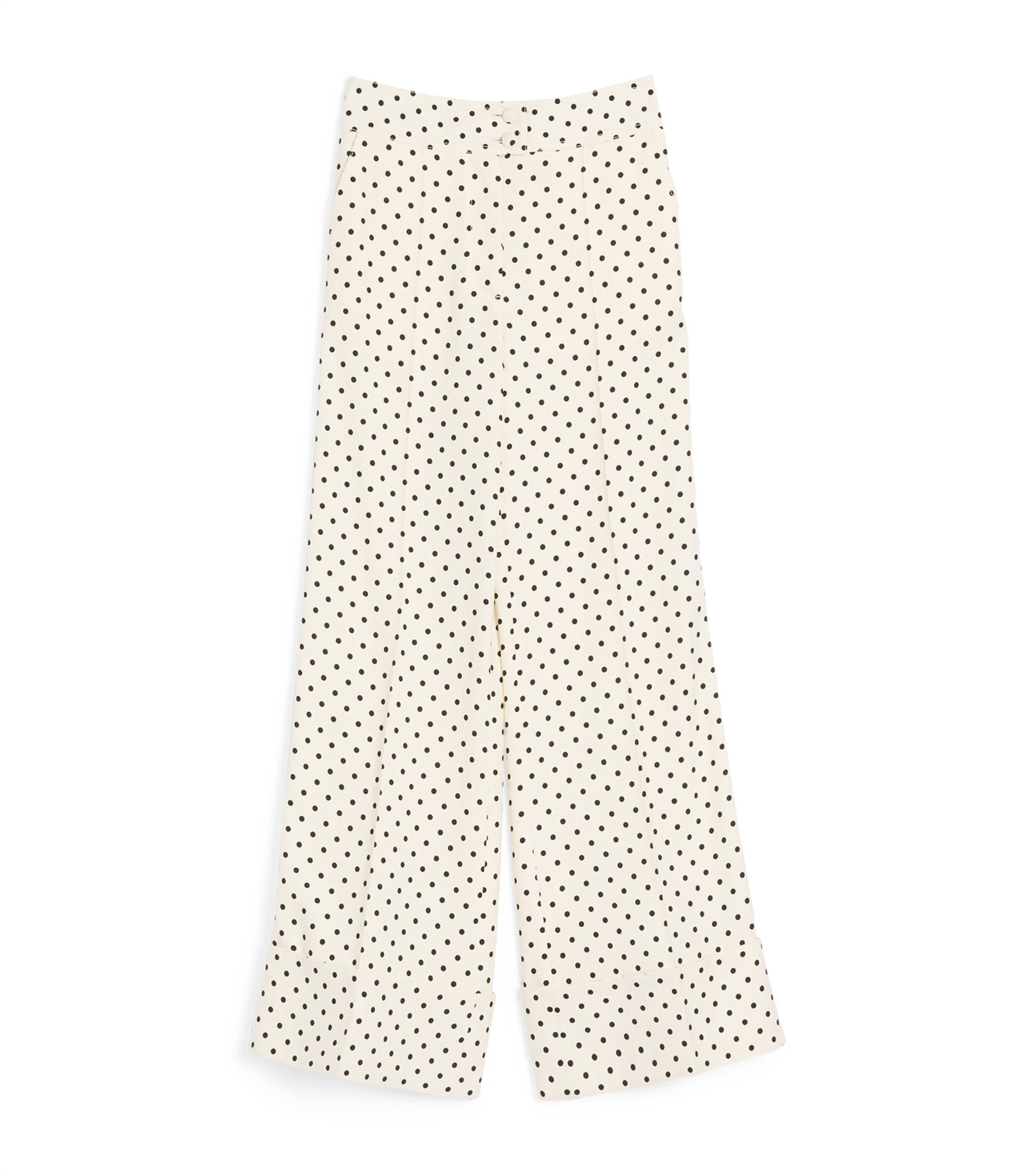 Valentino Polka Dot Wide-Leg Trousers by VALENTINO