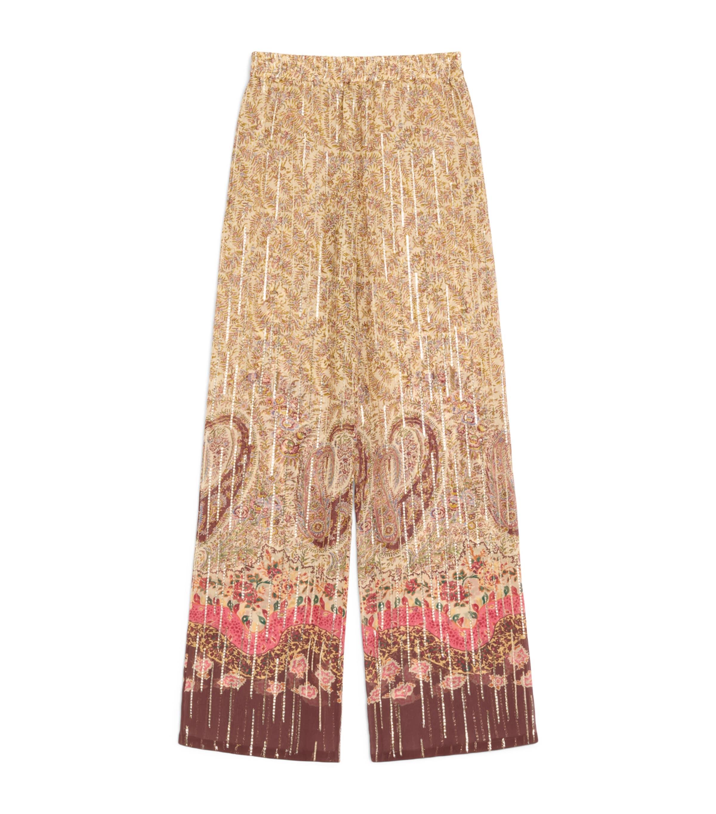 Valentino Silk-Metallic Fibre Trousers by VALENTINO