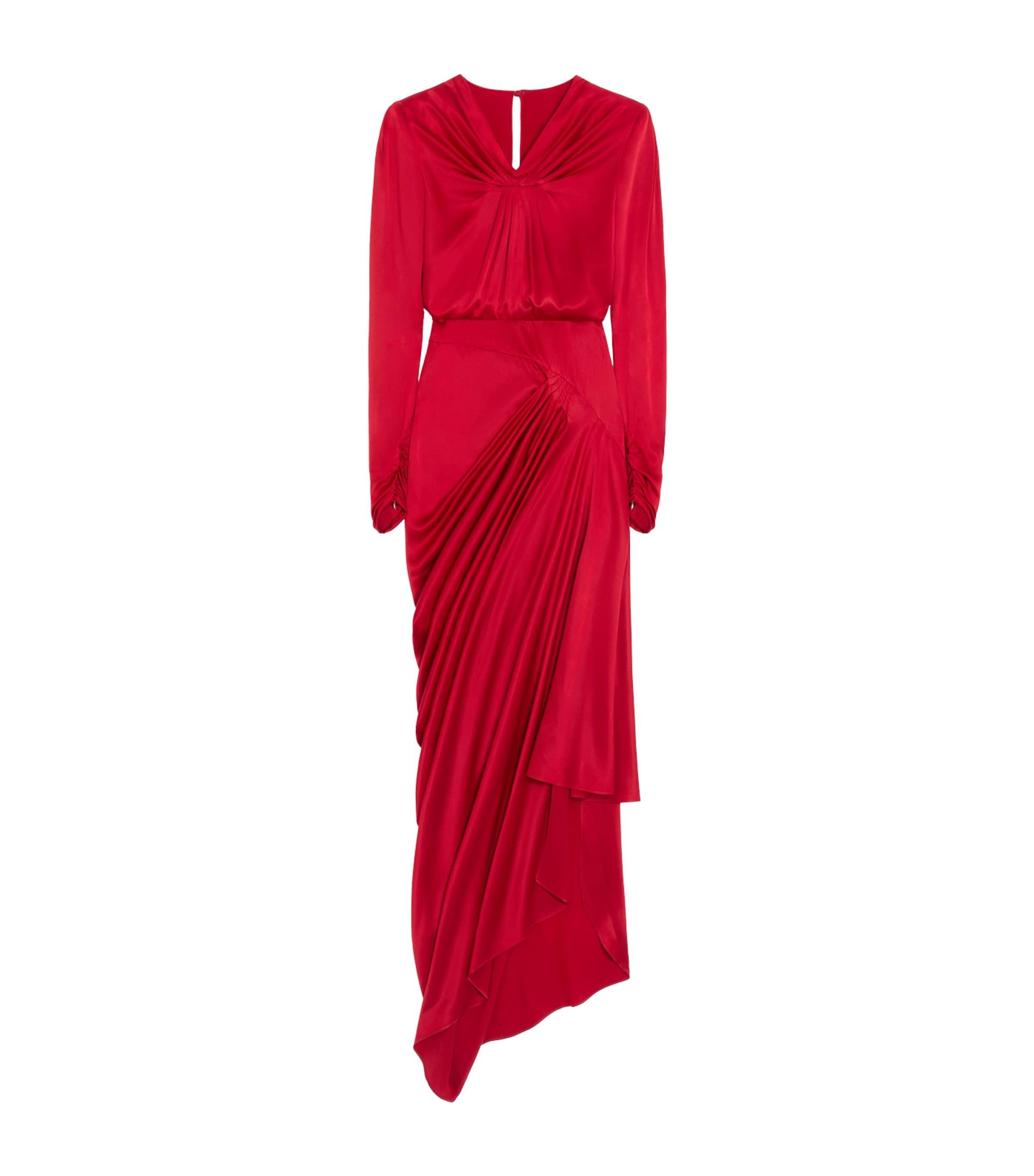 Valentino Silk Satin Draped Gown by VALENTINO