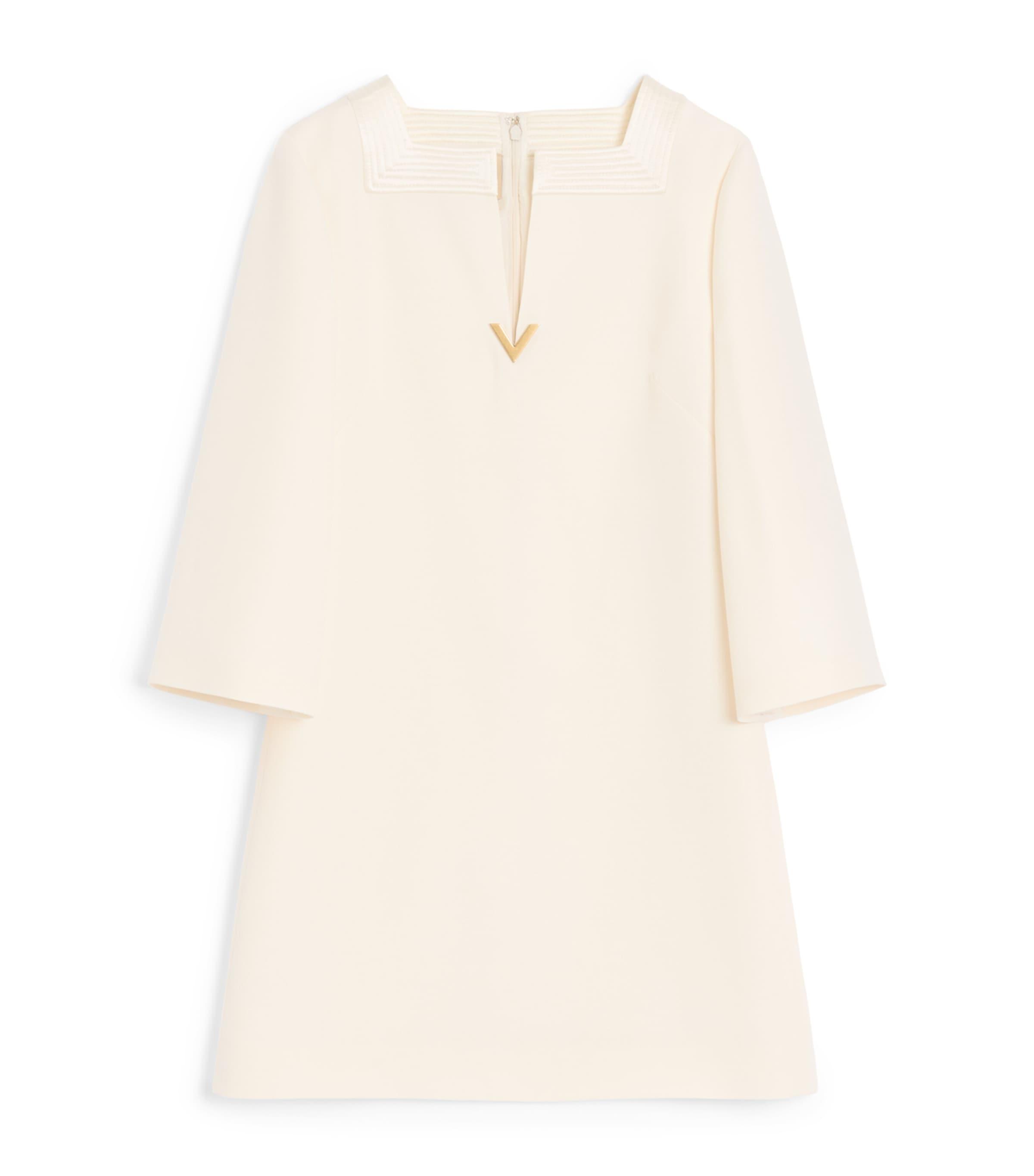 Valentino Virgin Wool-Silk Mini Dress by VALENTINO