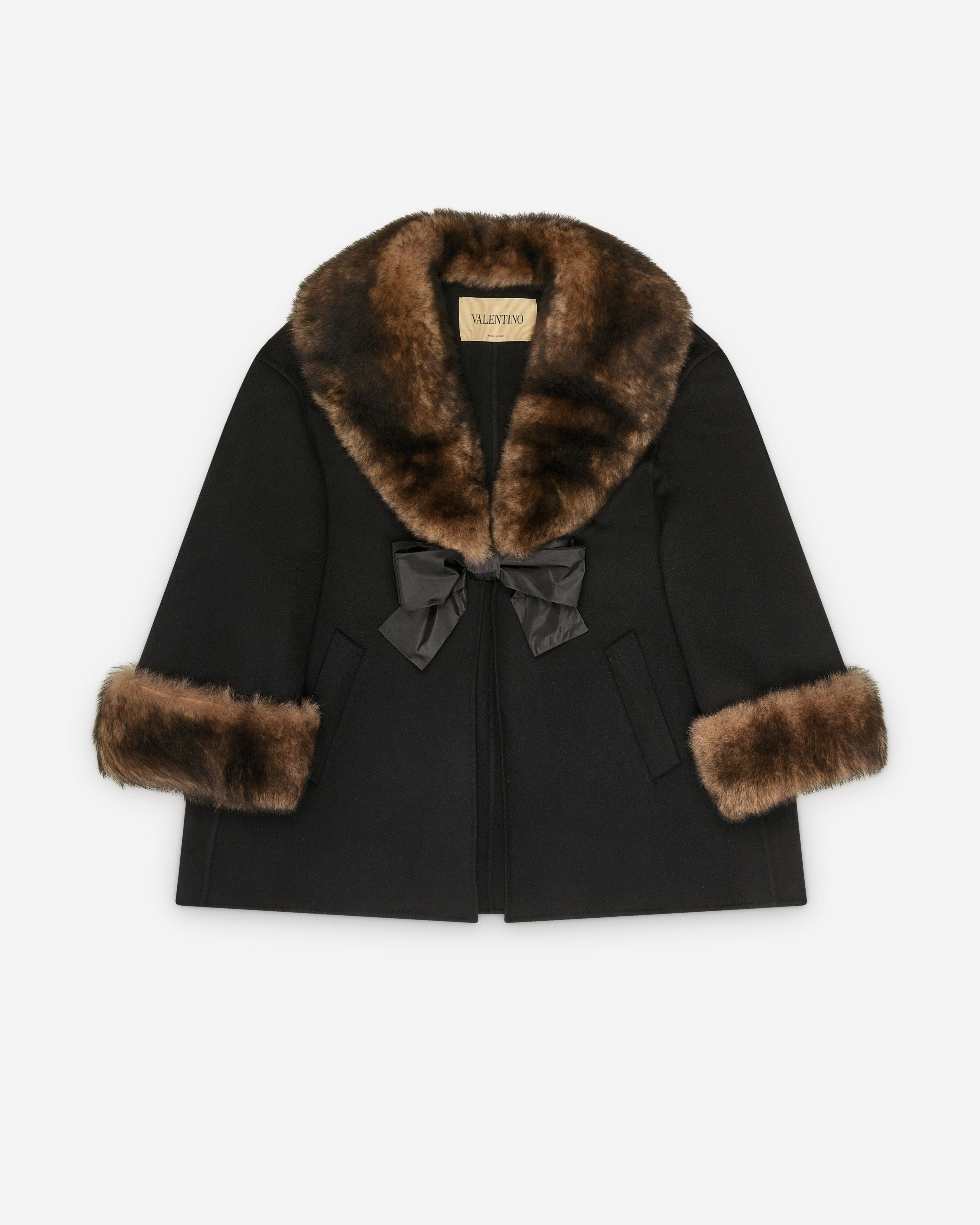 Valentino - Women's Compact Drap Caban - (Black) by VALENTINO
