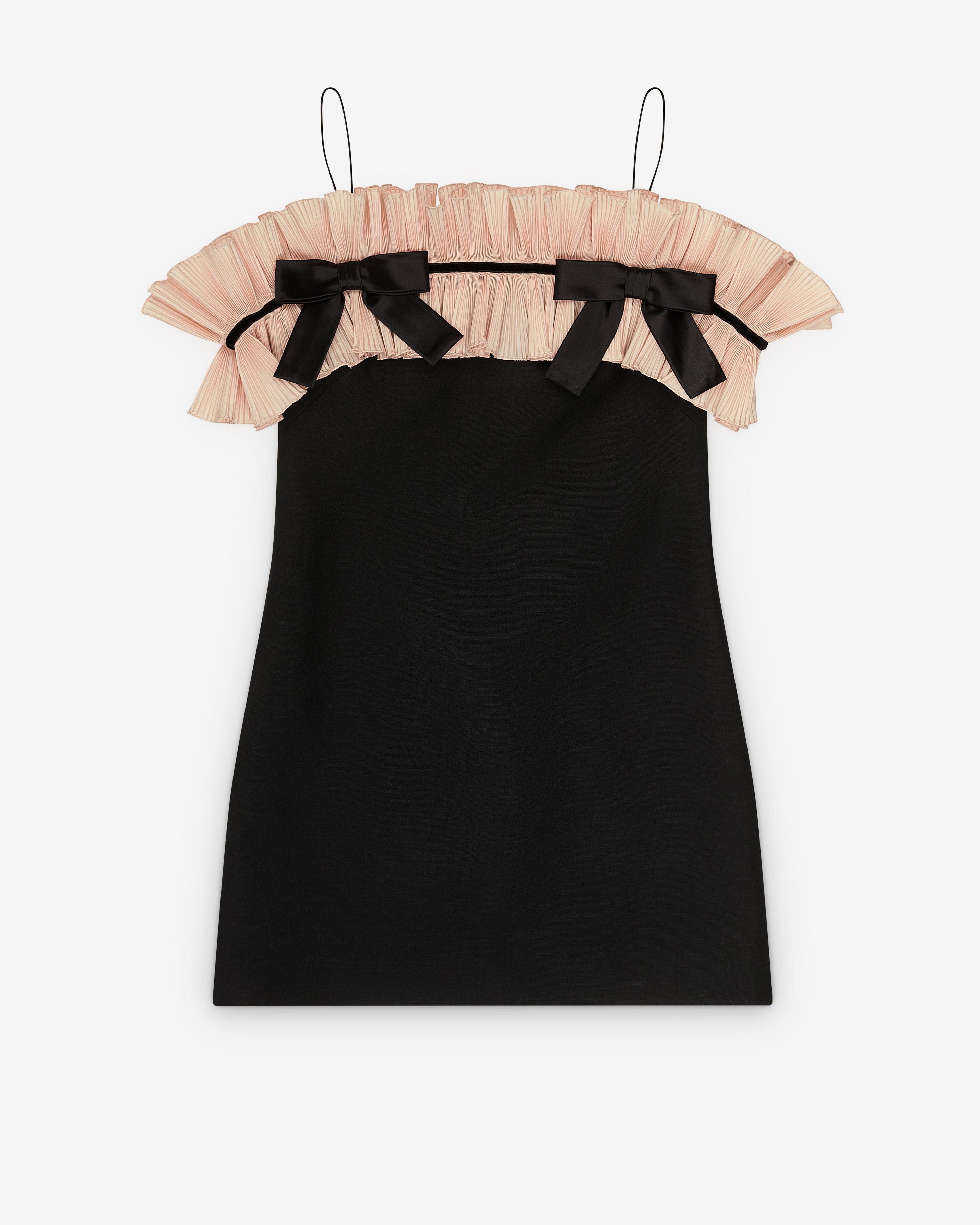 Valentino - Women's Mini Dress - (Black/Pink) by VALENTINO
