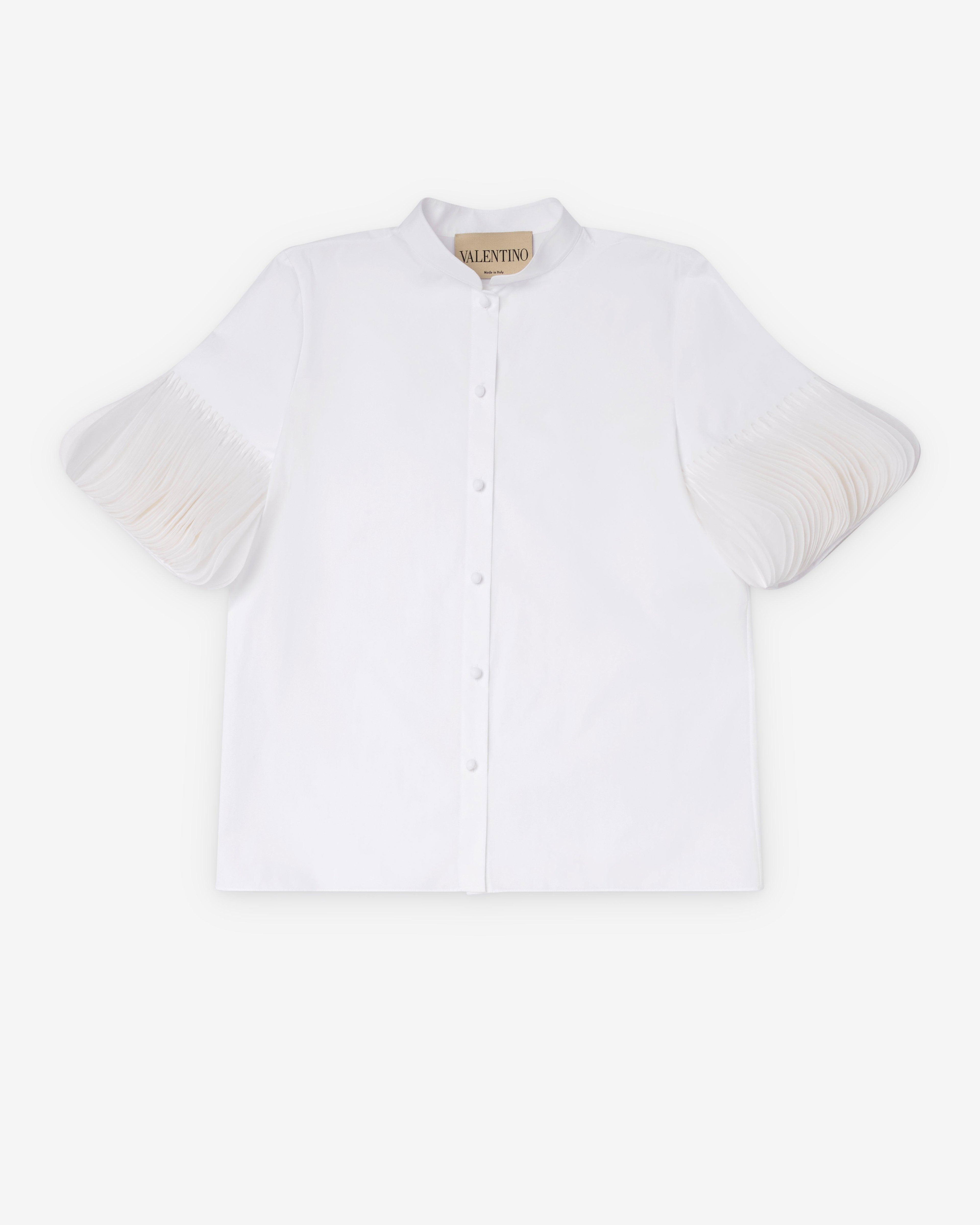 Valentino - Women's Poplin Short Sleeve Shirt - (White) by VALENTINO