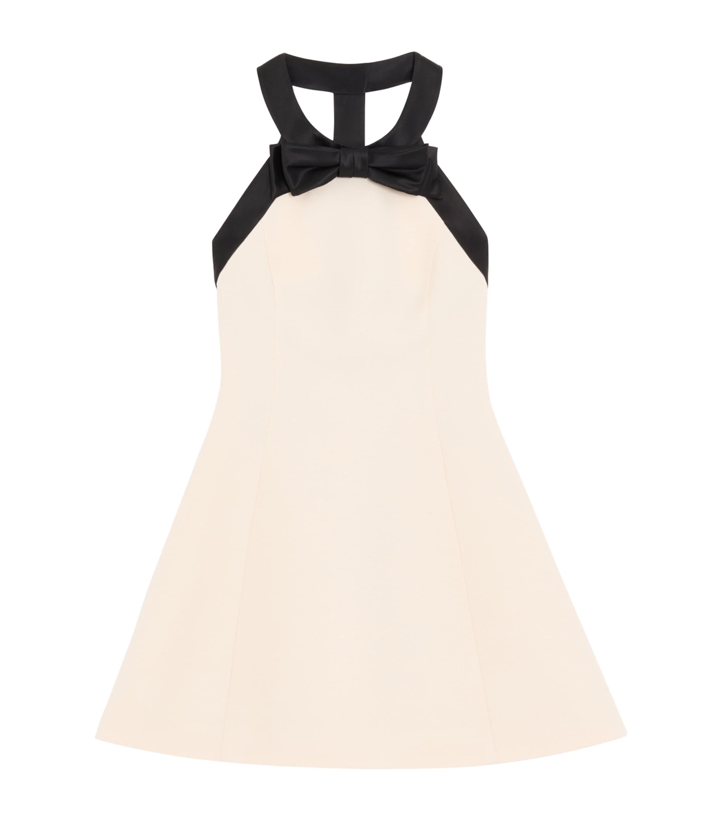 Valentino Wool-Silk Crepe Halterneck Mini Dress by VALENTINO