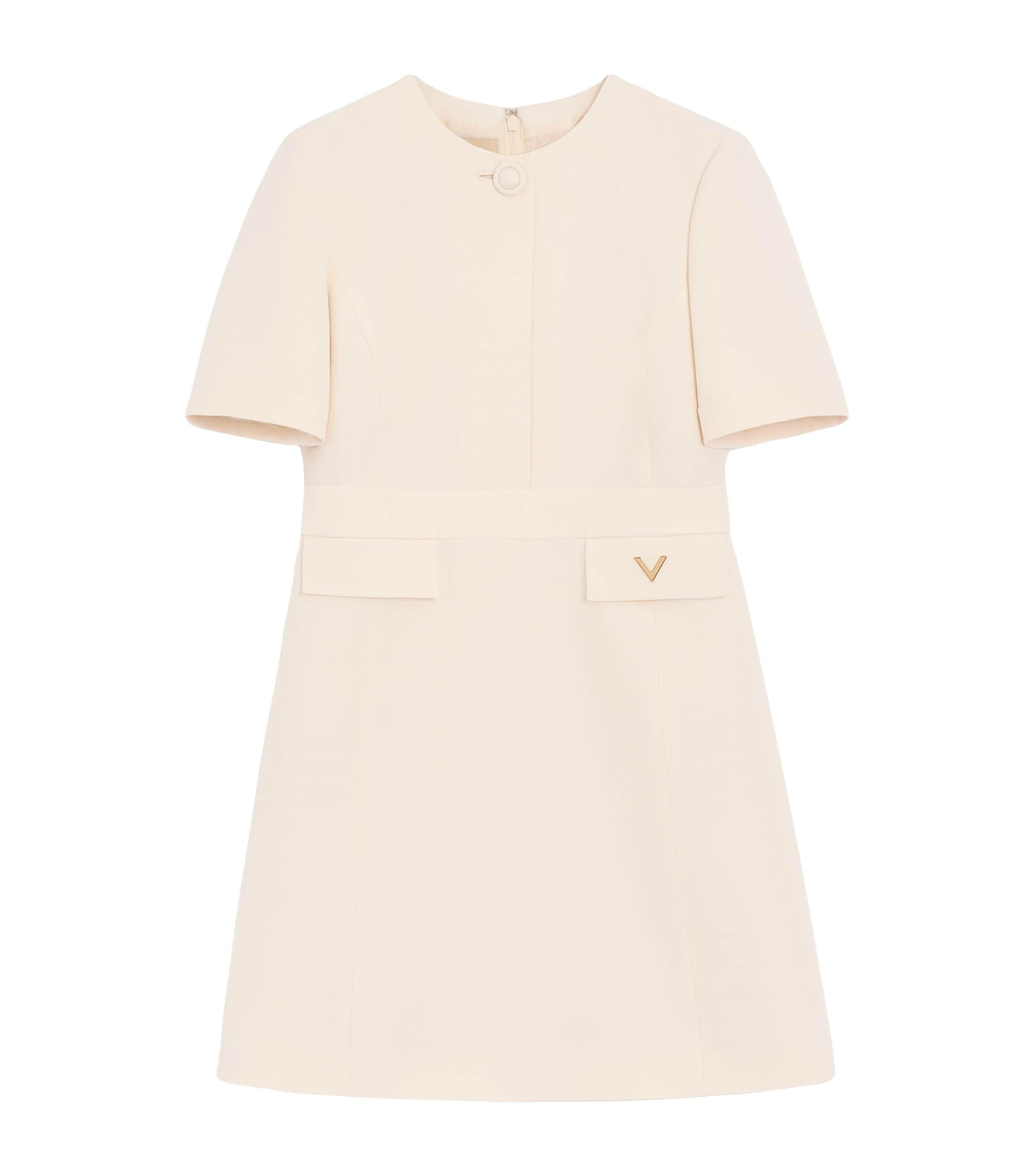 Valentino Wool-Silk Crepe Mini Dress by VALENTINO