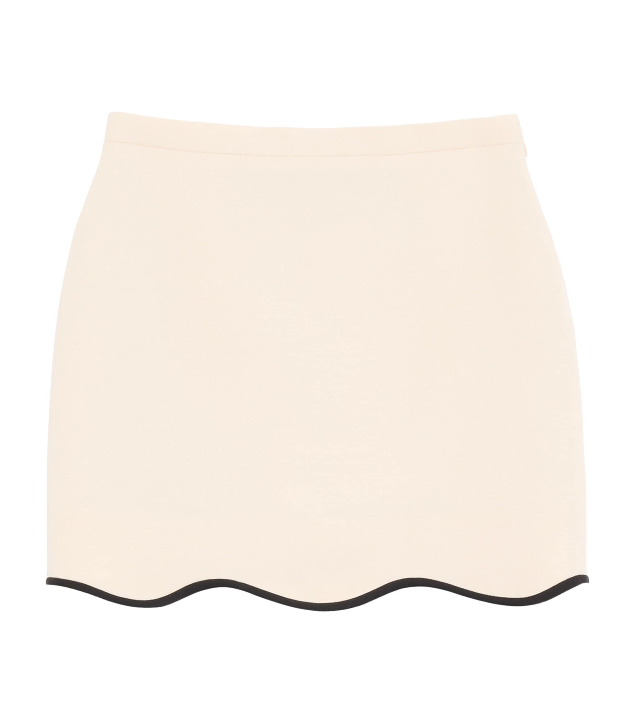Valentino Wool-Silk Crepe Mini Skirt by VALENTINO