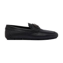 Vlog Signature grained calfskin nubbed loafers by VALENTINO