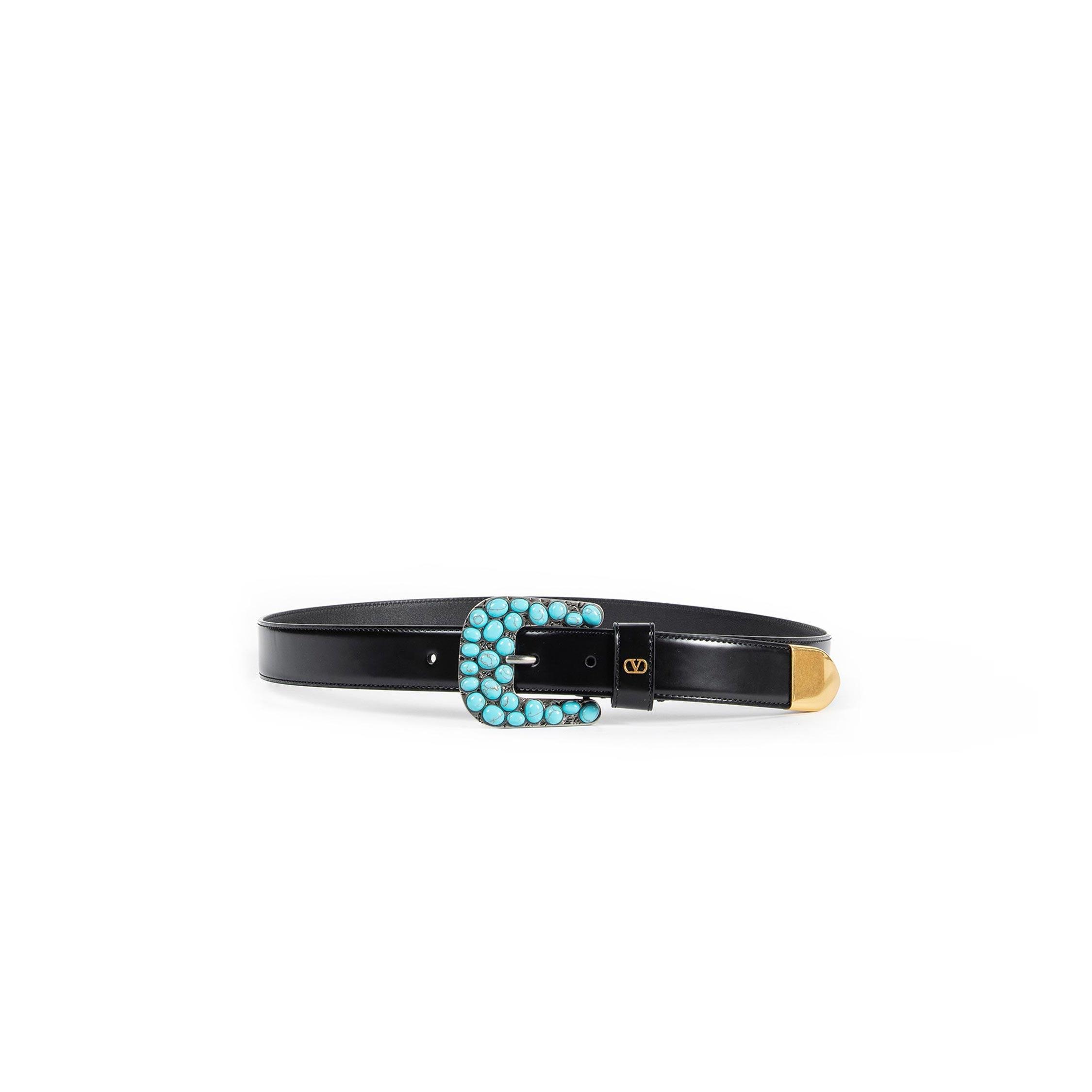 Vlogo Brushed Calfskin Belt 30 Mm by VALENTINO