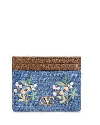 Vlogo Signature Denim Cardholder by VALENTINO