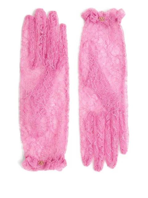 Vlogo Signature lace gloves by VALENTINO