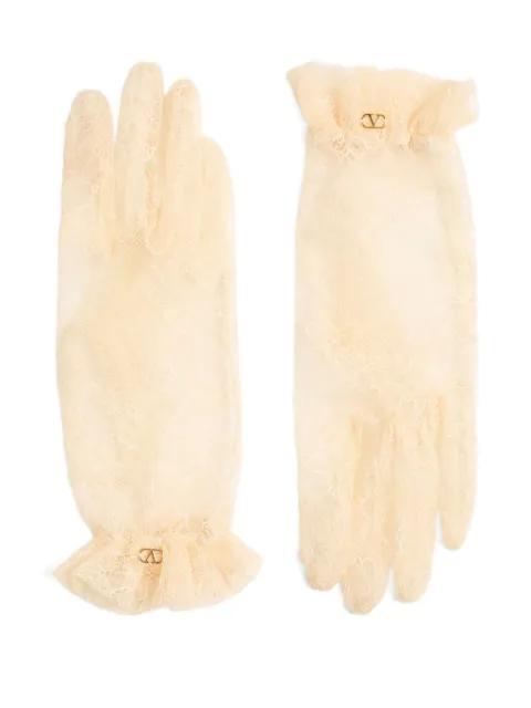 Vlogo Signature lace gloves by VALENTINO