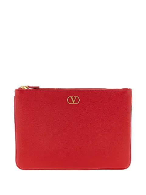 Vlogo Signature leather clutch bag by VALENTINO