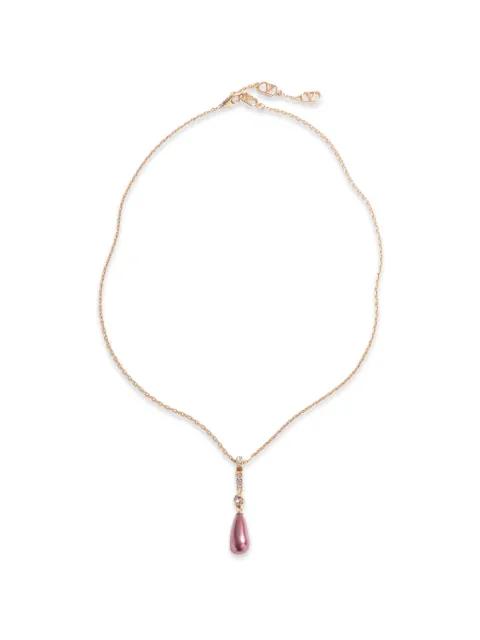 Vlogo Signature necklace in metal, Swarovski® crystals and glass drops by VALENTINO