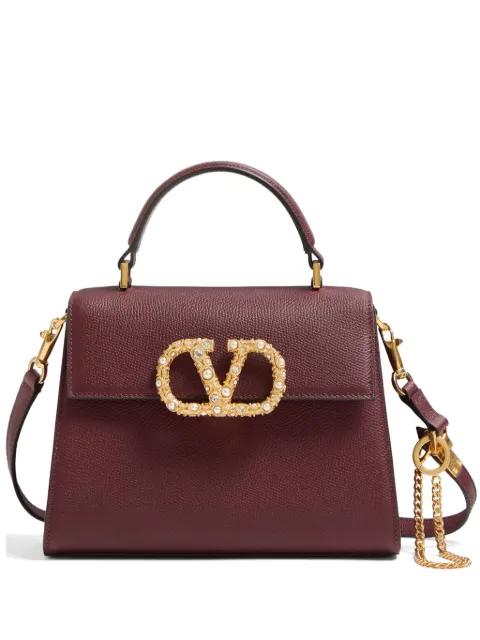 Vsling small handbag in grainy calfskin with jewel logo by VALENTINO