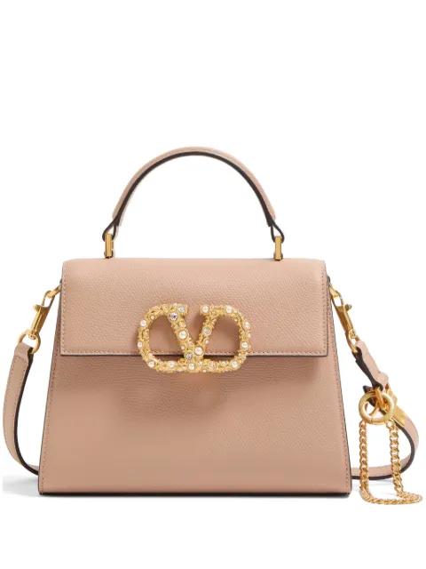 Vsling small handbag in grainy calfskin with jewel logo by VALENTINO
