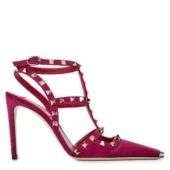 Women's Rockstud 100 Suede Stiletto Heels by VALENTINO