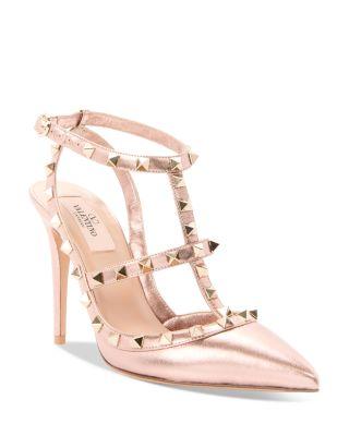 Women's Rockstud Leather Pumps by VALENTINO