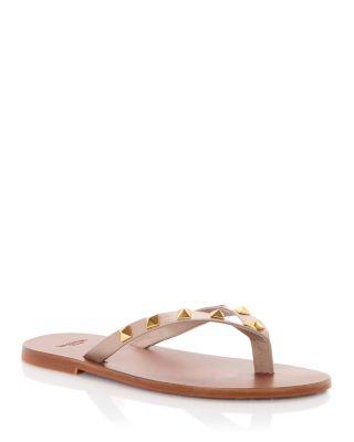 Women's Rockstud Thong Sandals by VALENTINO