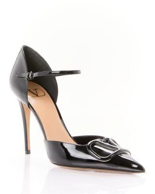 Women's VLogo d'Orsay Patent Leather Pumps by VALENTINO
