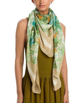 Wool & Cashmere Floral Shawl by VALENTINO