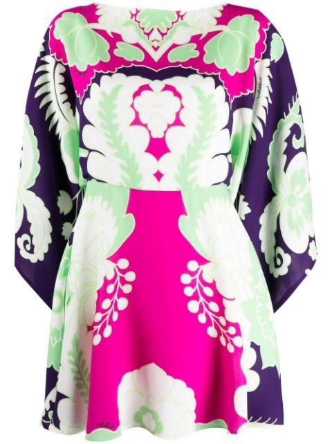 World Arazzo-print mini dress by VALENTINO