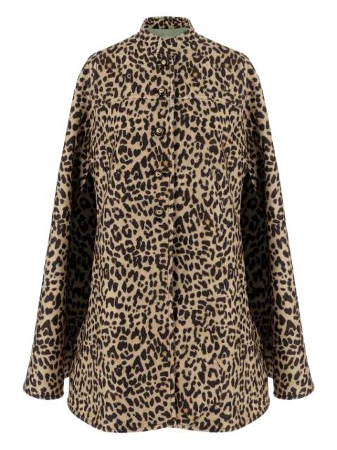 animal-print high-neck cape by VALENTINO