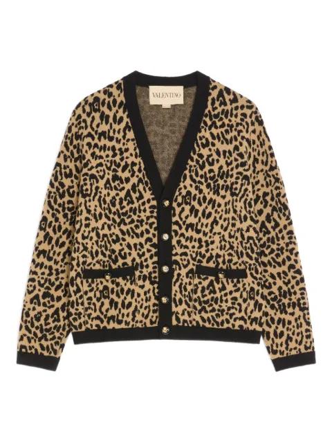 animal-print jacquard cardigan by VALENTINO