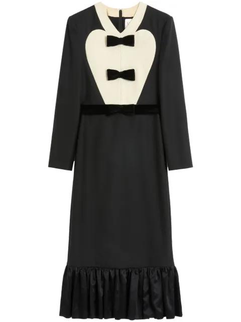 bow-detail midi dress by VALENTINO