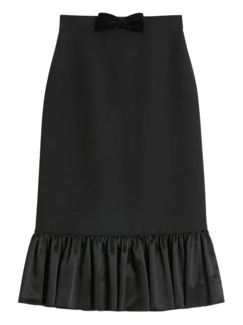 bow-detail midi skirt by VALENTINO