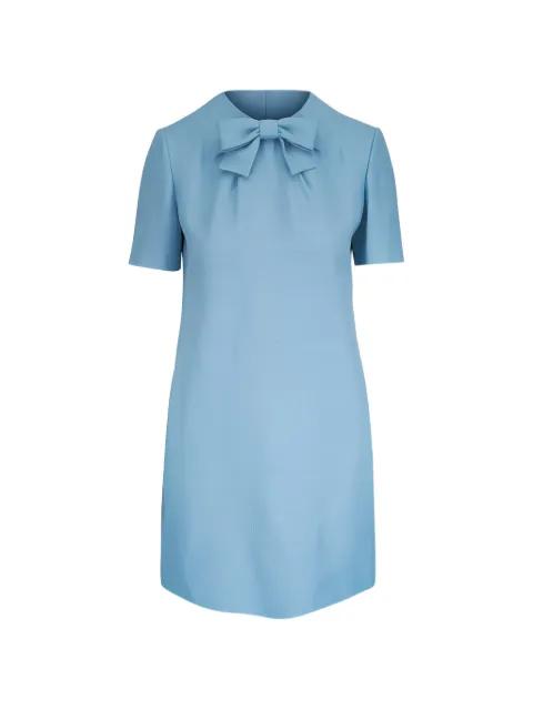 bow-detail short-sleeve dress by VALENTINO