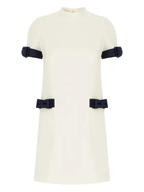 bow-detail short-sleeve mini dress by VALENTINO