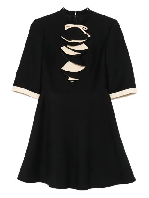bow-detailed ruffled mini dress by VALENTINO