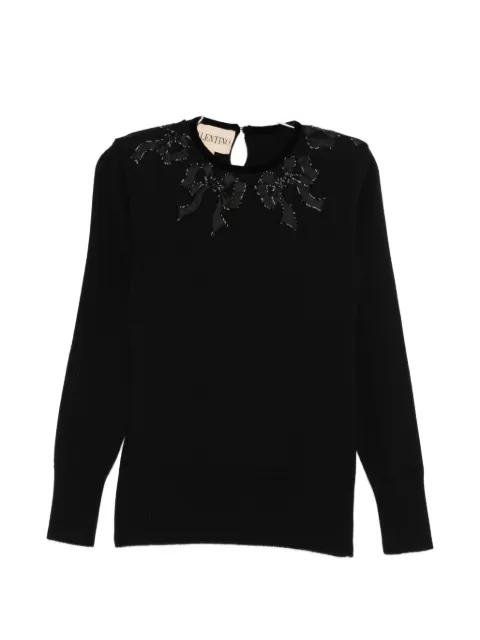 bow embellished sweater by VALENTINO