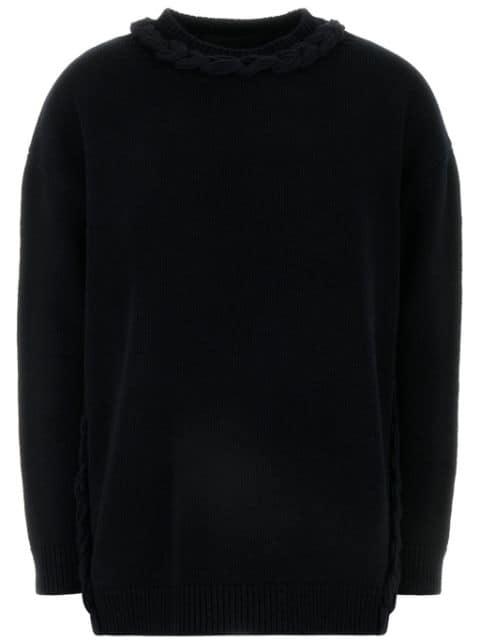 braid-detail wool jumper by VALENTINO