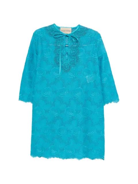broderie anglaise mini dress by VALENTINO