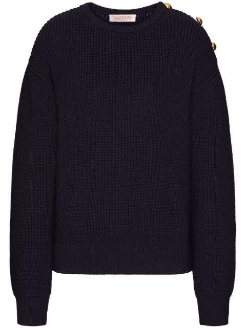 buttoned wool jumper by VALENTINO