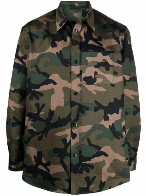 camouflage shirt jacket by VALENTINO
