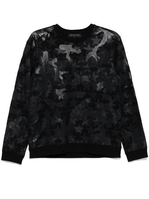 camouflage star-print sweatshirt by VALENTINO