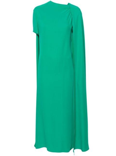 cape-detail cady maxi dress by VALENTINO