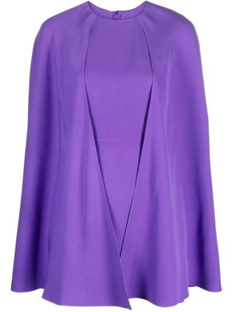 cape-style silk dress by VALENTINO