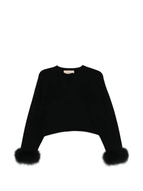 cashmere jumper with feathers by VALENTINO