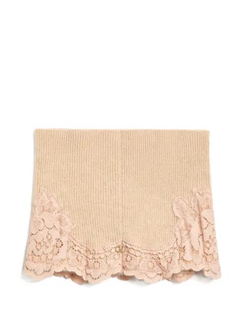 cashmere lace-detailing headband by VALENTINO