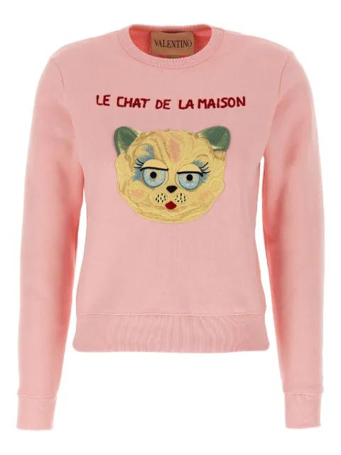 cat-embroidered sweatshirt by VALENTINO