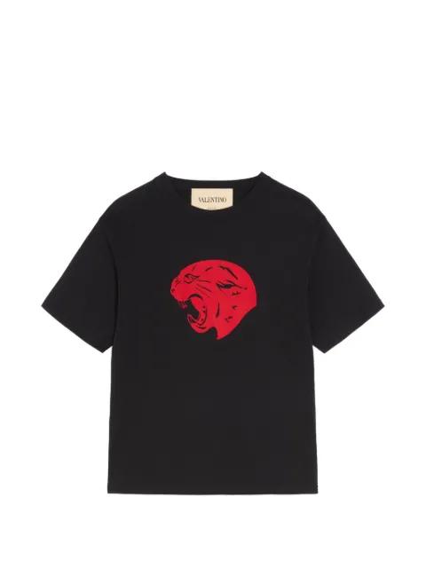 cotton T-Shirt with panther print by VALENTINO