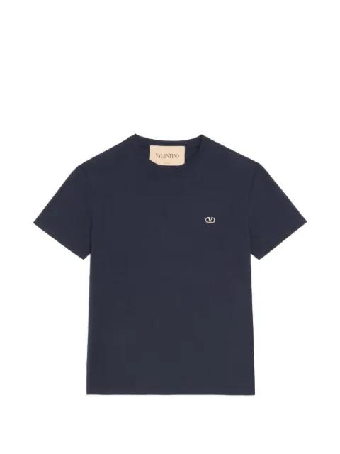 cotton T-shirt with VLogo embroidery by VALENTINO