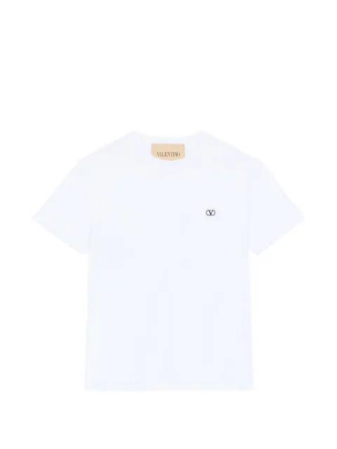 cotton T-shirt with VLogo embroidery by VALENTINO