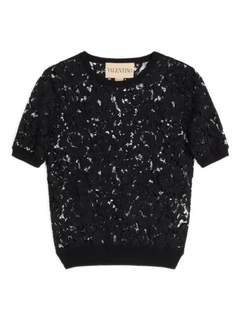 cotton and lace top by VALENTINO