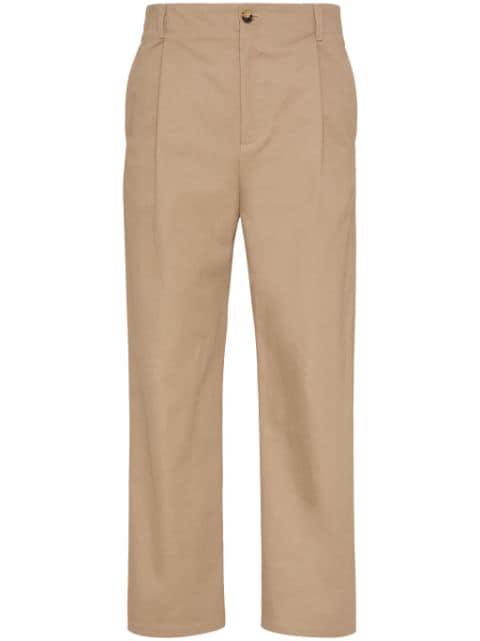 cotton gabardine trousers by VALENTINO