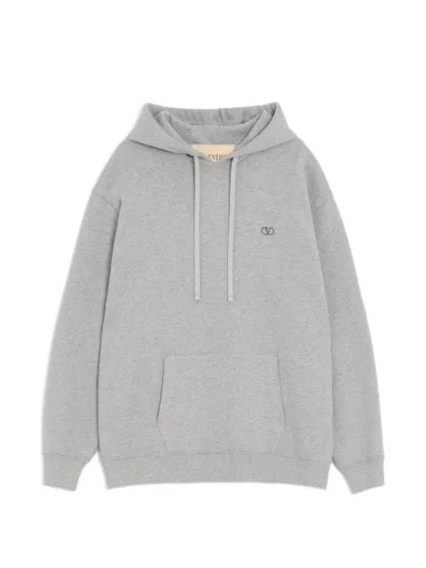 cotton hoodie with VLogo embroidery by VALENTINO